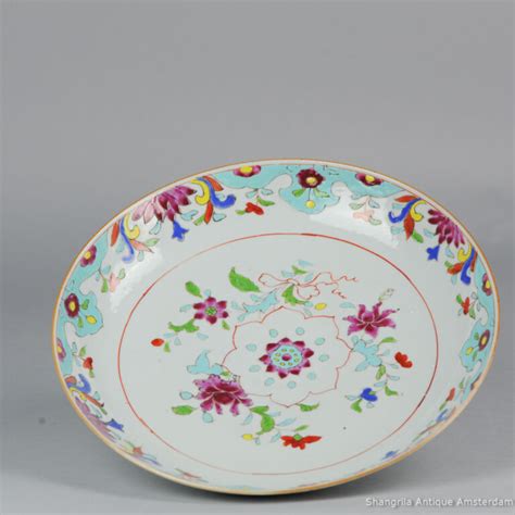 28CM 18C Chinese Porcelain Pre Bencharong Famille Rose Plate