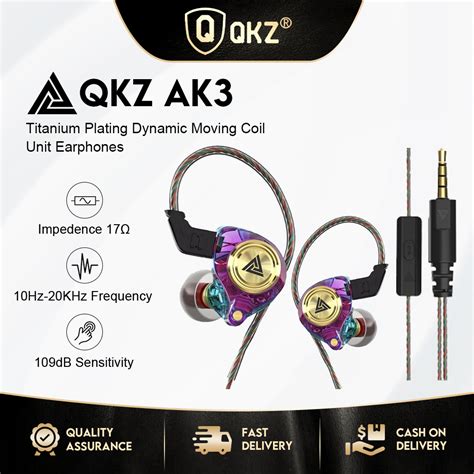 Qkz Ak Wired Headphones Diaphragm Dynamic Drive With Mic Hifi