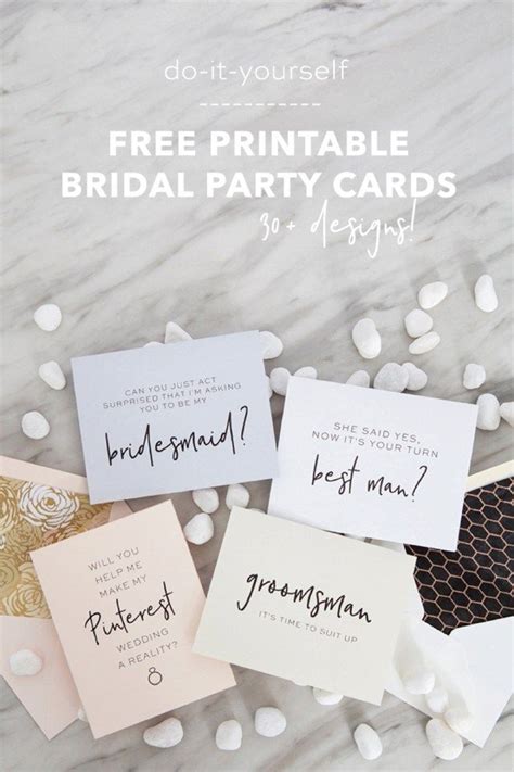 Free Printable Will You Be My Bridesmaid Cards Bridal Party