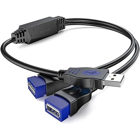 Wishacc Usb Splitters Usb Female To Male Y Splitter Port Hub