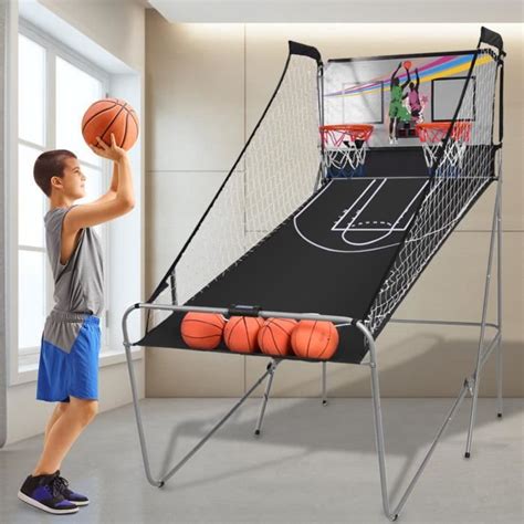 GIANTEX Panier de Basketball Pliable Électronique avec 8 Modes de Jeu