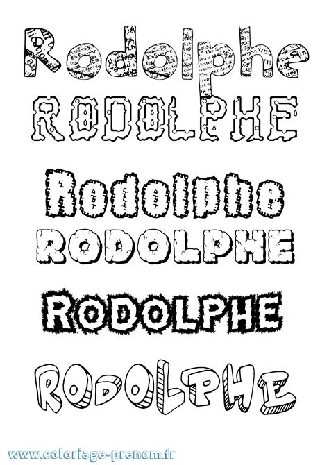 Coloriage du prénom Rodolphe à Imprimer ou Télécharger facilement