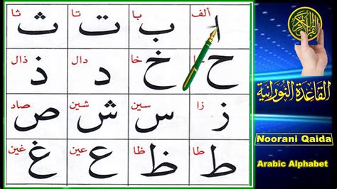 Arabic Alphabet Noorani Qaida Lesson 1 Alif Baa Taa Quran With