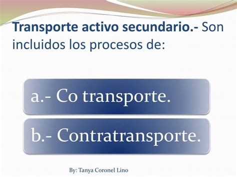 Transporte Activo Secundario Ppt