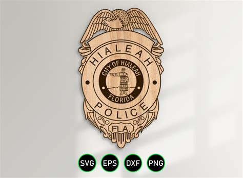 Hialeah Florida Police Badge Svg Police Department Officer Vector