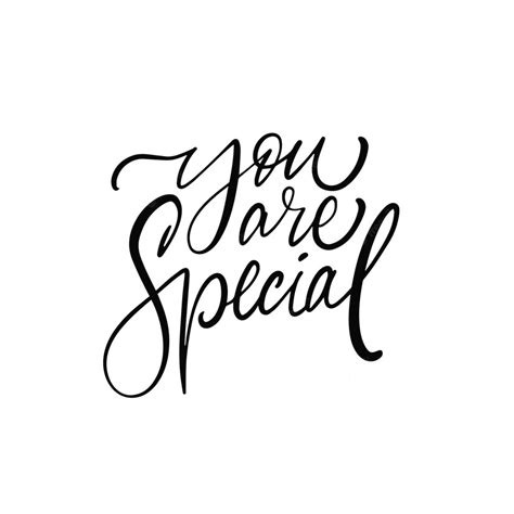 Premium Vector You Are Special Hand Drawn Black Color Calligraphy