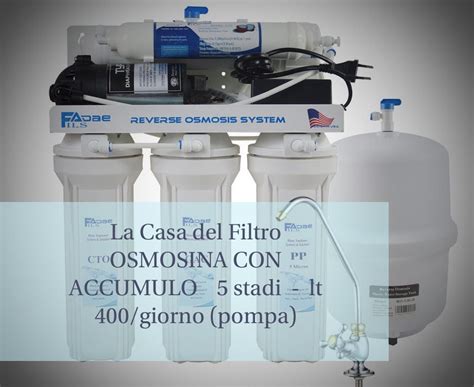 Depuratore Acqua Ad Osmosi Inversa Con Membrana Osmotica Filmtec