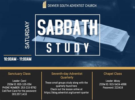 Sabbath Schools/Connect Groups — Denver South Seventh-day Adventist Church