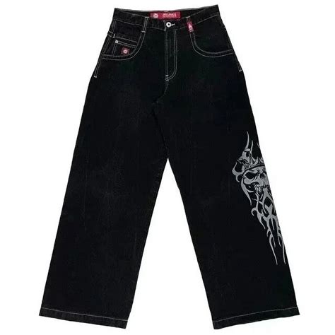 Y K Baggy Jeans Vintage Jnco High Quality Embroidered Pattern Jeans Hip