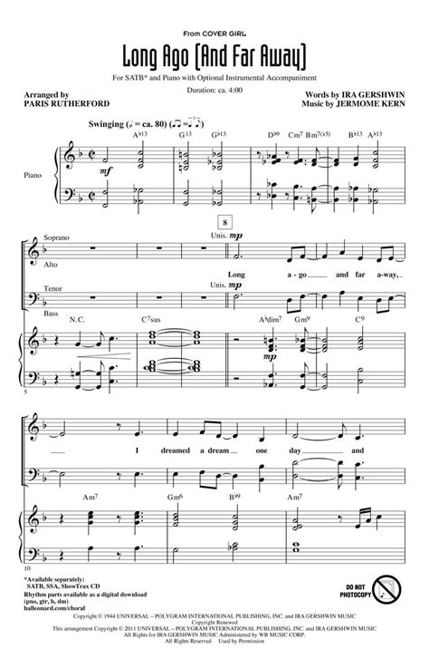 Long Ago (And Far Away) Sheet Music by Paris Rutherford (SKU: 08753834) - Stanton's Sheet Music