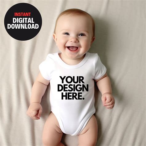 17 Baby Onesie Mockup Bundle Cute Newborn Baby Infant Mockup Etsy