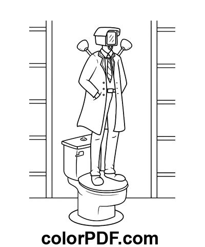 Skibidi Toilette Ventrman Coloriages Et Livres En Pdf