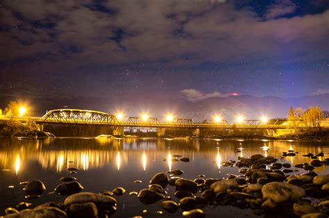 Old Skeena Bridge at night, Terrace | Michelle Hay Notary Public Inc.