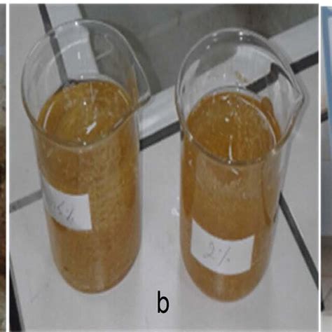 Step of laboratory treatment: (a) NaOH solid, (b) NaOH solution and (c ...