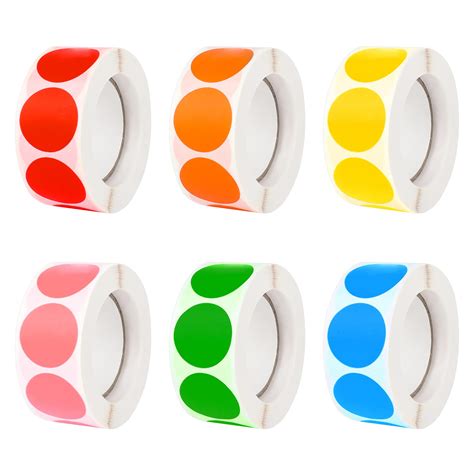 Buy Iyowei Pcs Round Label Dot Stickers Round Color Coding Labels