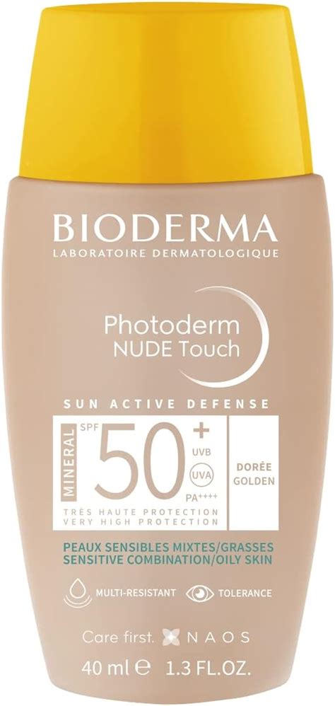 BIODERMA Protector Solar Photoderm NUDE Touch Mineral Tono Dorado