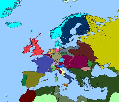 Europe in the year 1790 (didn't want to include all the HRE states other than Bavaria, Saxony ...