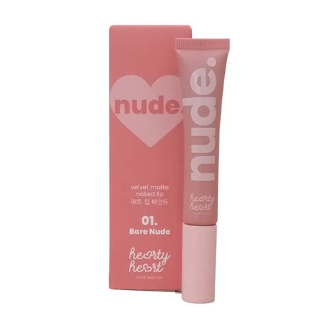 Hearty Heart Lipstick Matte Velvet Naked Lip Bare Nude Ml LifePlus Pharmacy