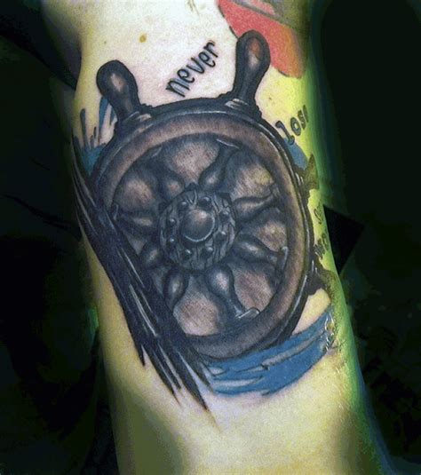 70 Ship Wheel Tattoo Designs For Men A Meaningful Voyage