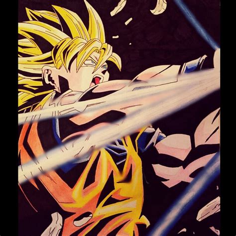 Super Saiyan Goku performing the Kamehameha by AlexanderWilks7 on DeviantArt