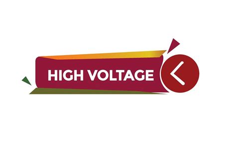 high voltage vectors.sign label bubble speech high voltage 22538181 ...