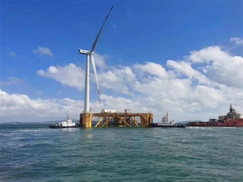 Shanghai Electric Stellt Schwimmendes Windprojekt Fertig Windmessede