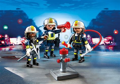 Jouet Playmobil Pompiers 5366 Figurines Unité de pompiers