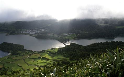 Fog rising above the Lagoa das Sete Cidades wallpaper - Nature ...