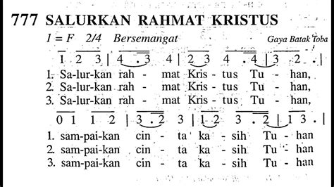 SALURKAN RAHMAT KRISTUS Madah Bakti No 777 YouTube