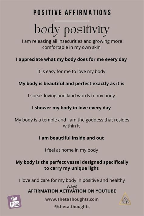 Body Positivity Affirmations Artofit