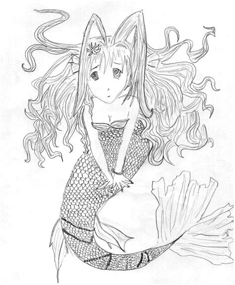 Anime Mermaid Drawing At Getdrawings Free Download