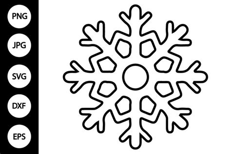 Outline Snowflake SVG (2956398)