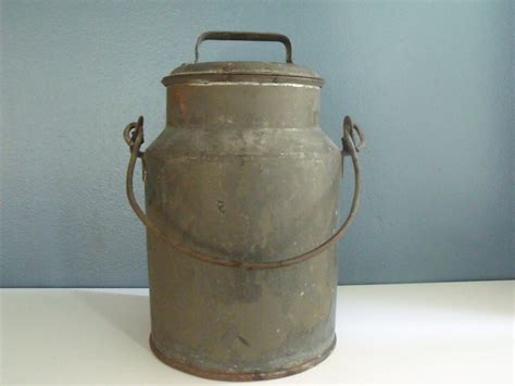 Milk Can Galvanized Metal 4 Quart Security Dairy Co