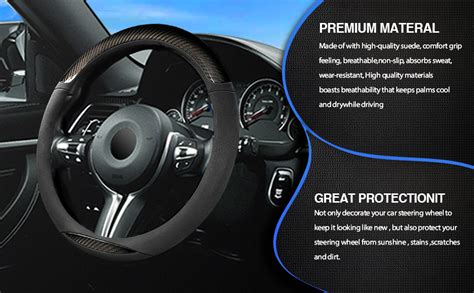 Amazon Zhol Carbon Fiber Steering Wheel Cover Universal Inch