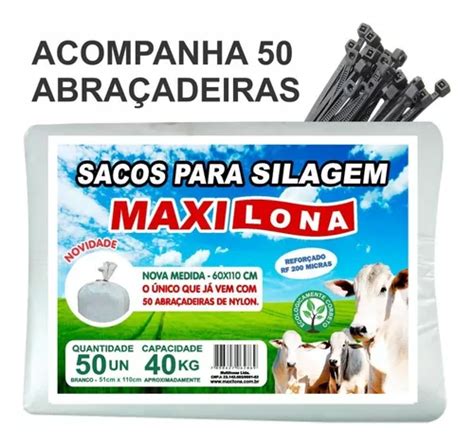 Saco Silagem X Cm Branco Micras Abra Gr Tis