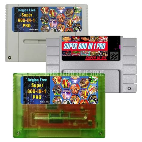 Super 800 In 1 Pro Remix Game Card For SNES 16 Bit Video Game Console