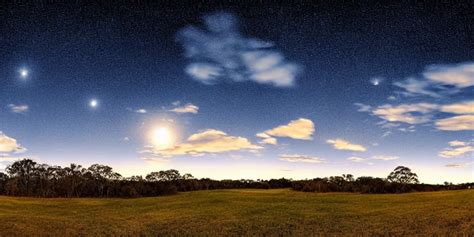 Skybox Clear Winter Sky With Puffy Clouds Stars Stable Diffusion