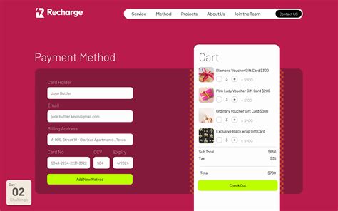 Payment Method Screen Figma