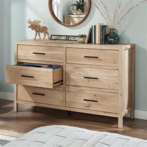 Sauder Pacific View ® 6-Drawer Bedroom Dresser in Prime Oak, 1 - Kroger