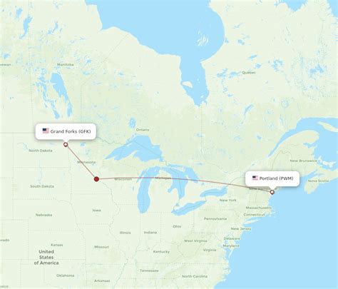 All Flight Routes From Grand Forks To Portland GFK To PWM Flight Routes