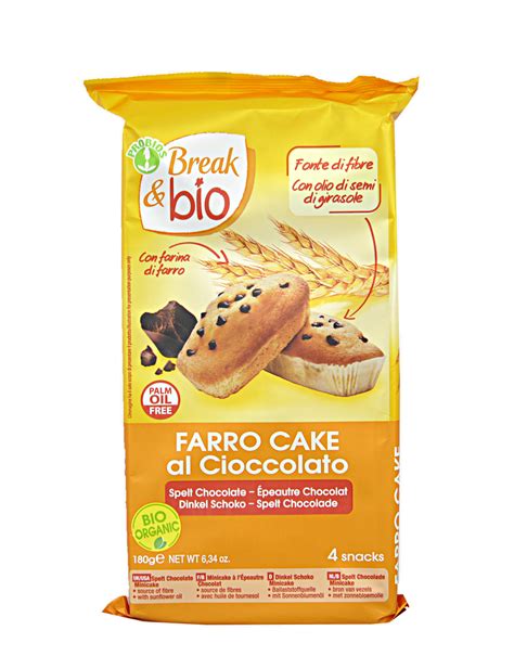 Break Bio Farro Cake Al Cioccolato Di PROBIOS 4 Snack Da 45 Grammi