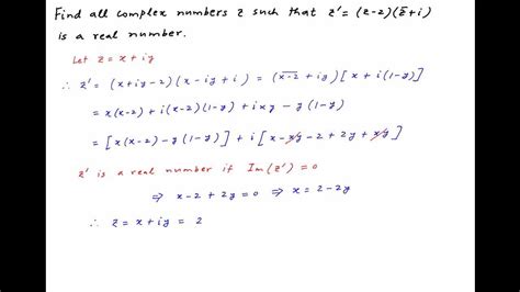 Find All Complex Numbers Z Such That Z 2 Conjugate Z I Is A