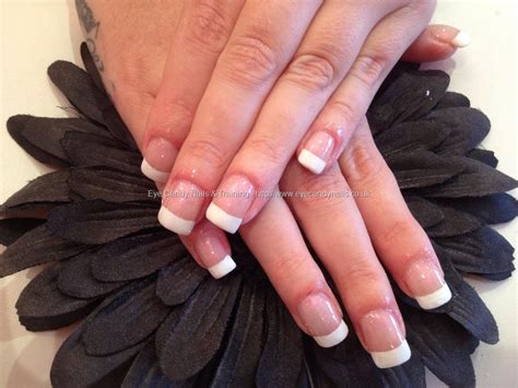 Eye Candy Nails And Training Acrylic Coating With French Polish By