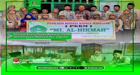 Penilaian Kinerja Kepala Madrasah Pkkm Tahun Mi Al Hikmah Janti