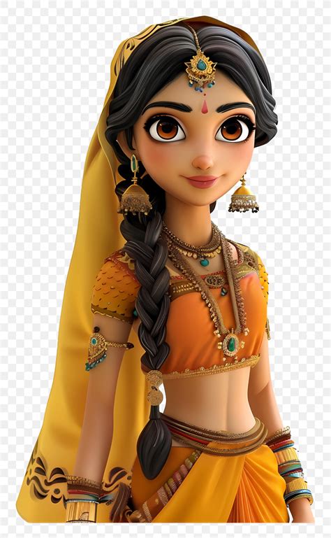indian woman cartoon indian woman  traditional dress  jewelry
