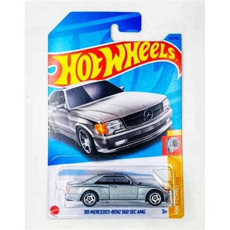 89 Mercedes Benz 560 SEC AMG Prata Hot Wheels Mainline 2023 Cartela Longa Lacrada Shopee