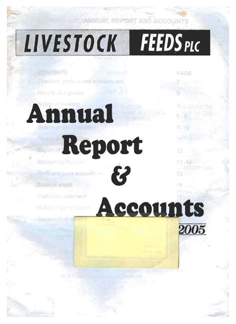 Livestock Feeds Plc Livest Ng Annual Report