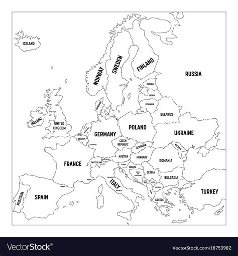 Europe Map Simplified