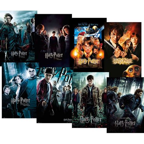 Harry Potter Poster 8er Set Filmposter 1 8 Poster Großformat Jetzt Im