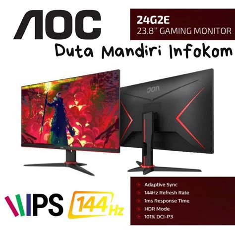 Jual Aoc G E Inch Fhd Ips Hz Ms Hdmi Dp Freesync Gaming